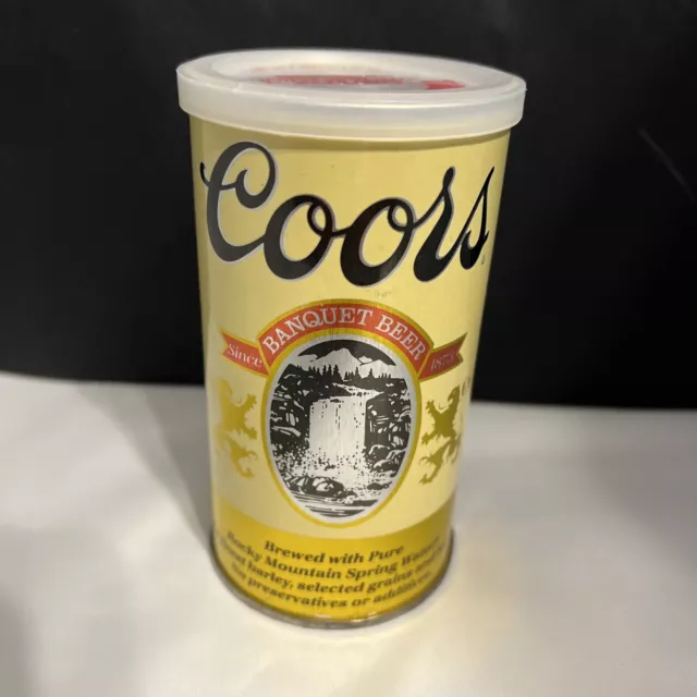 Coors The Six Pack Tin Can With 100 % Cotton Handkerchiefs Vintage Collectible