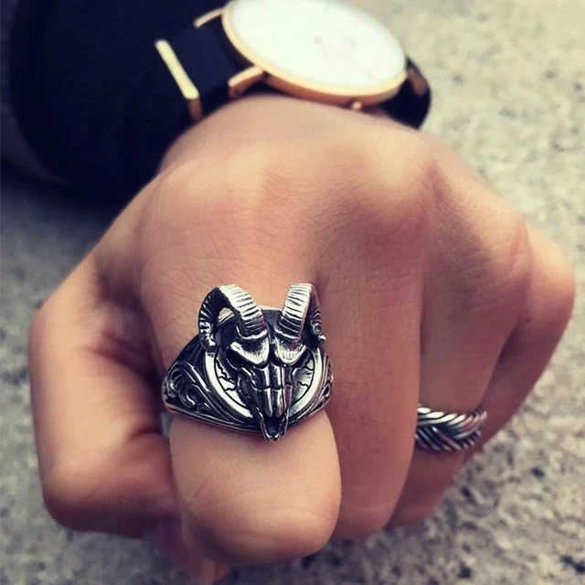 Bague homme argent top massif tete de mort