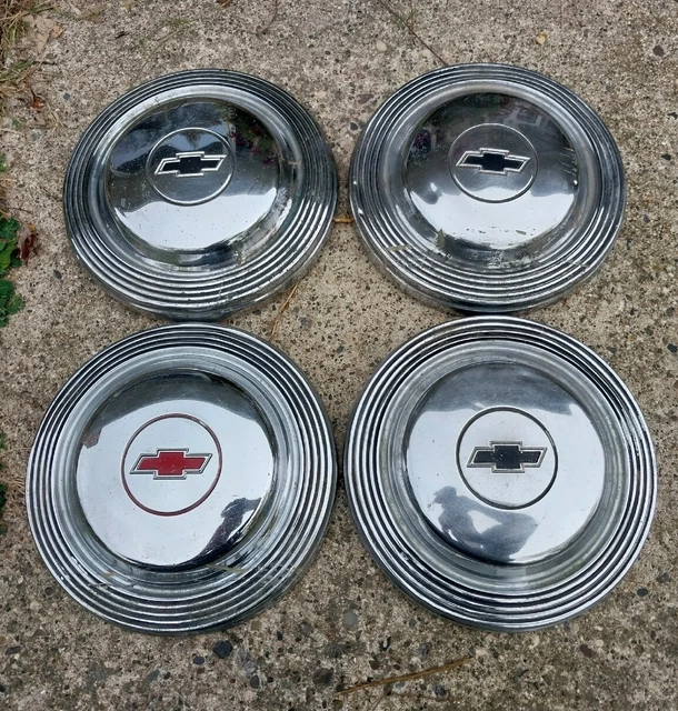 (4) Four 65-67 Chevy Dog Dish Hubcaps User Impala Biscayne Caprice Belair 66 (4) Four 65-67 Chevy Dog Dish Hubcaps User Impala Biscayne Caprice Belair 66