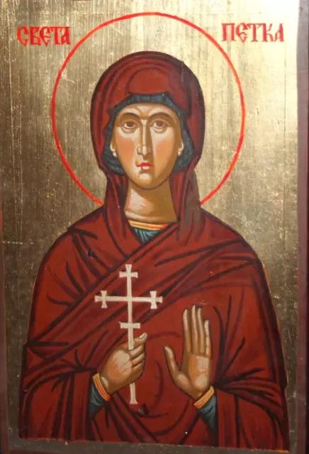 Icono Ortodoxo Pintado A Mano Santo Petka Paraskevi