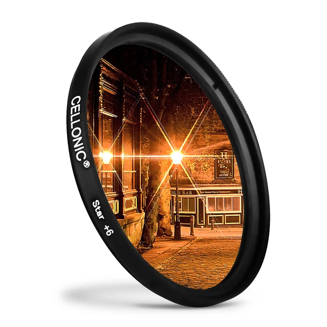 Filtre Étoile 6 Pt 67mm pour Fuji Fujinon XF 18-135mm F3.5-5.6 R LM OIS WR