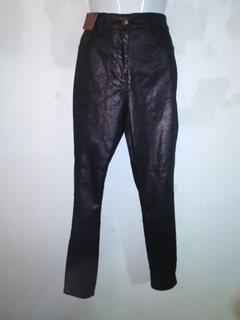 Brandneu mit Etikett Next Black Mix funkelnde Jegging Jeans mittlerer Rise Größe 12R 2