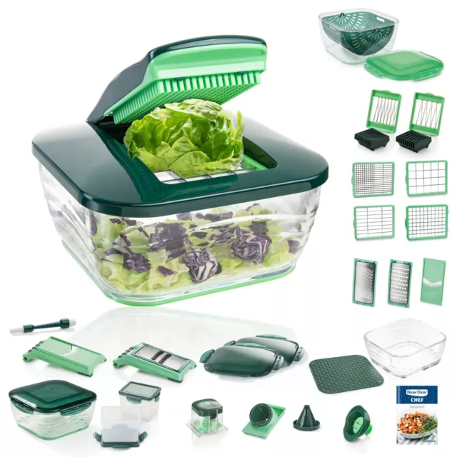 Genius Nicer Dicer Chef Gemüseschneider 37tlg inkl. Siebschüssel