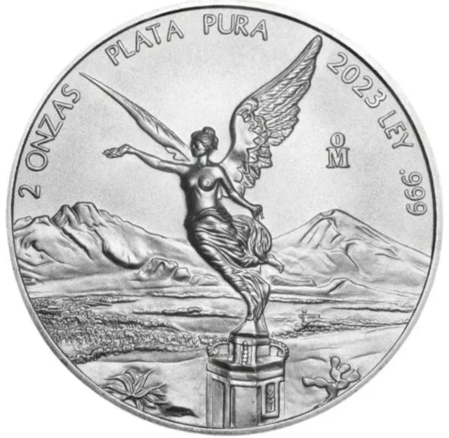 2023 Mexico 2 oz Mexican libertad 2oz fine silver 999 BU bullion coin