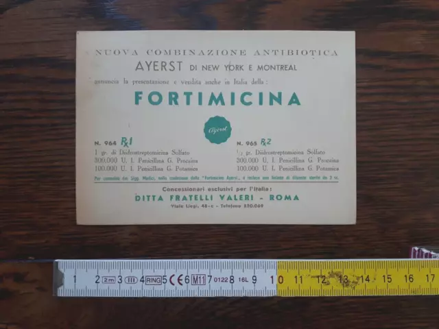 cartoline pubblicitarie antica rara d'italia viaggiata pubblicità antibiotico