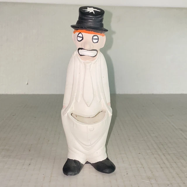 Payaso HoBo de cerámica vintage listo para pintar 7" maceta de pene de cactus