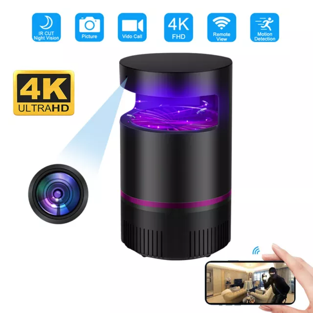 1080P HD Wifi Mini Camera Mosquito Lamp Motion Detection Home Security Nanny Cam