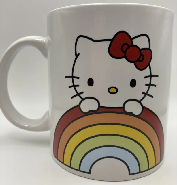 Sanrio HELLO KITTY 20oz Ceramic Mug BRAND NEW Rainbow