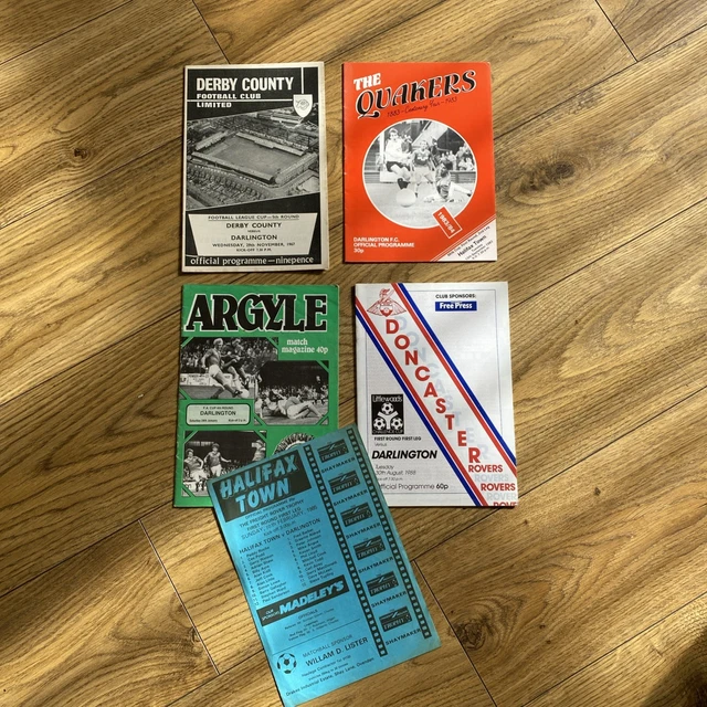 5 X DIFFERENT Programmes Darlington Cup Matches £1.69 - PicClick UK
