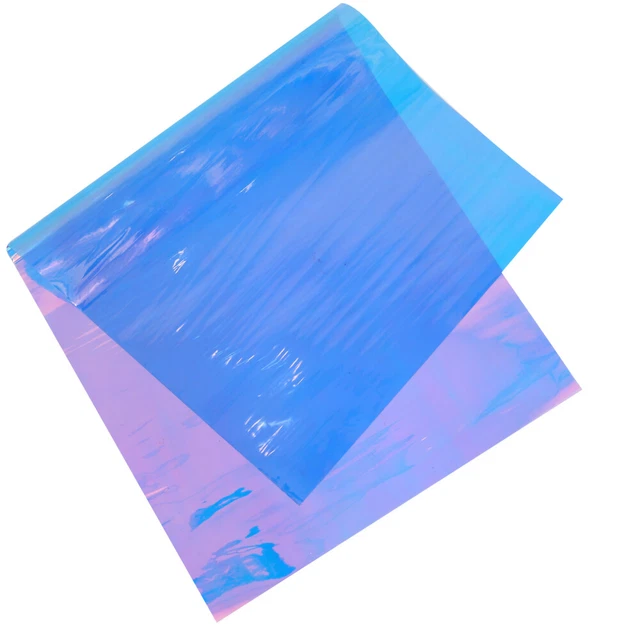 Película transparente película iridiscente tela de ilusión película decoración
