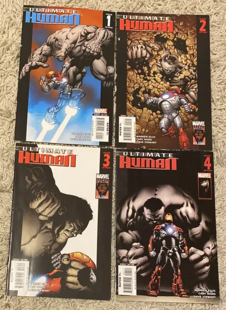Ultimate Human 1-4 Full Set Complete Marvel Comics 2008 Sent In CBoard Mailer