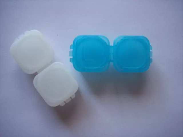 2 Kontaktlinsenbehälter mit Schraubverschluß für harte/weiche Kontaktlinsen