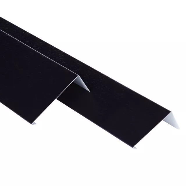 Flat Roof Metal Flashing Trim 3m Lengths Black Grey EPDM Rubber Roofing 40mm