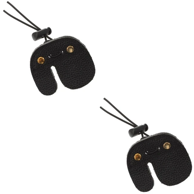 2 Pieces Languette De Tir À L'arc Protège-doigts De Tir À L'arc Couche Double