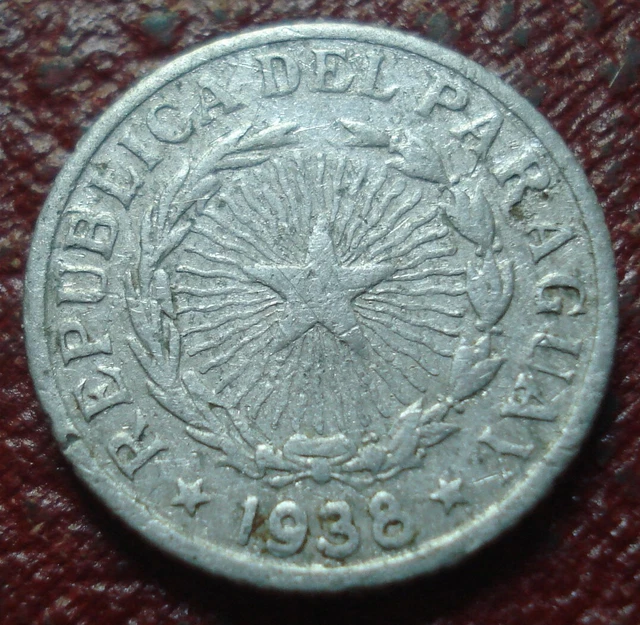 1938 Paraguay  1 Peso In Vg-Fine Condition