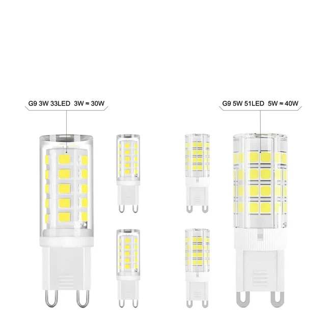 G9 LED 3W 5W Light Bulb COOL,  WARM WHITE Replacement For Halogen Capsule Bulbs