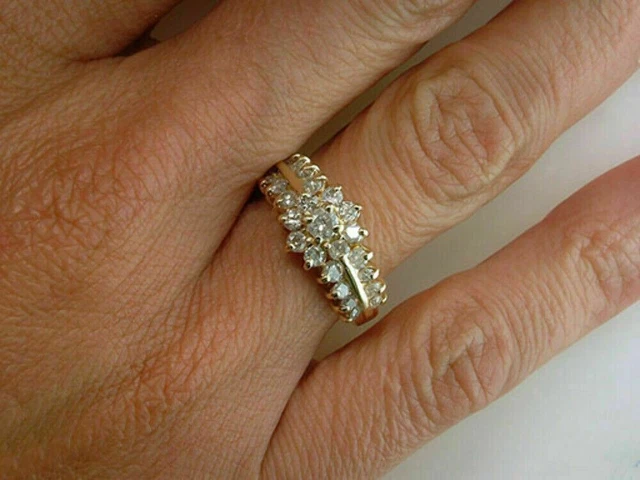 Women's 2.00Ct Round Cut Lab-Created Diamond 14K Yellow Gold Plated Wedding Ring