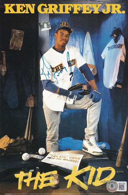Beckett Ken Griffey, Jr Signed Vintage "The Kid" Span America Mini-Poster D61003