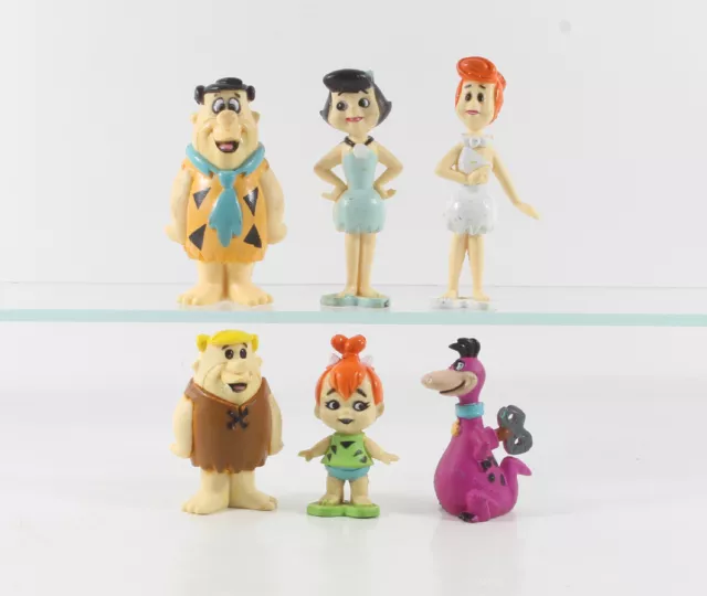 Flintstones Familie Feuerstein === 6 x Figur Bully / Tim Toy 1994