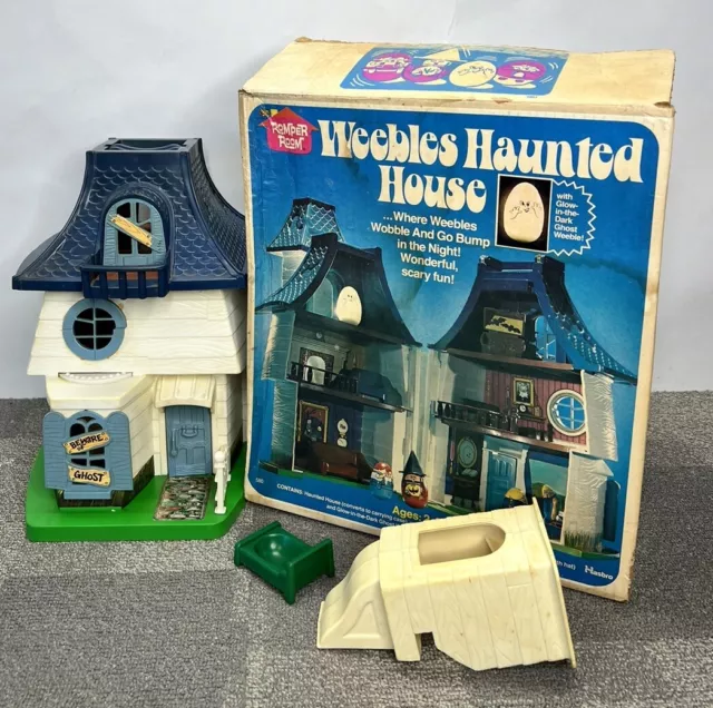 Vintage 1976 Weebles Haunted House Halloween Play Set & Original Box Accessories
