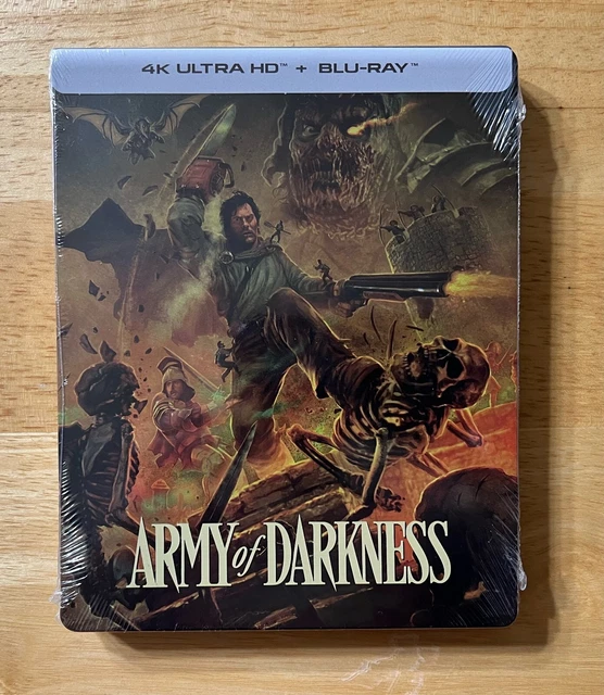 ARMY OF DARKNESS 4K UHD + BluRay Limited Edition Steelbook NEW 10.50