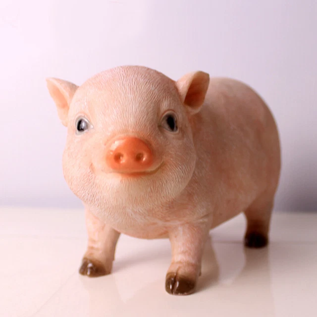 Animal Garden Statue Pig Funny Outdoor Sculpture Resin Lawn Ornaments Decor