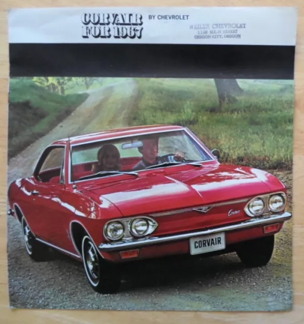 CHEVROLET CORVAIR 1967 RANGE Large Format Brochure Catalog 500 Monza Convertible