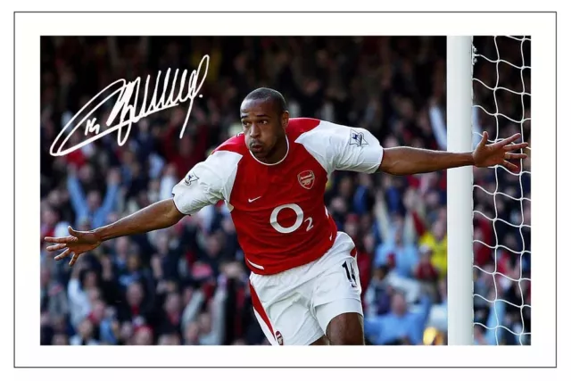 Thierry Henry Arsenal Signed Autograph Photo Print