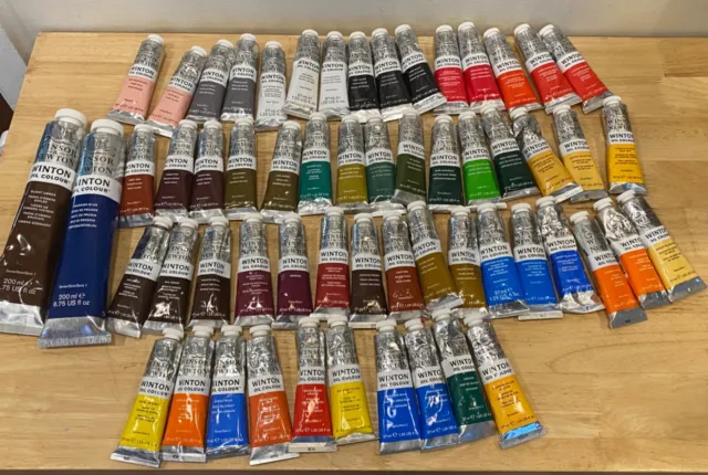 WINSOR & NEWTON WINTON OIL COLOUR COLOR PAINT 37ml & 200ml total 58 tubes