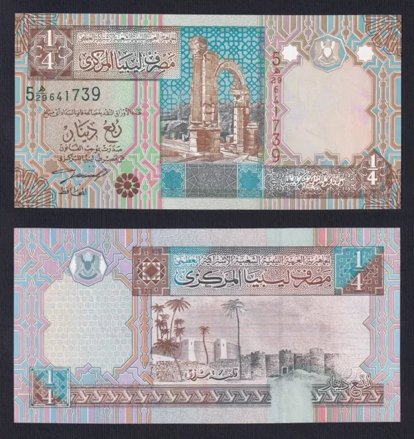 Libye 1/4 Dinar 2002 P 62 Fds / UNC B-10