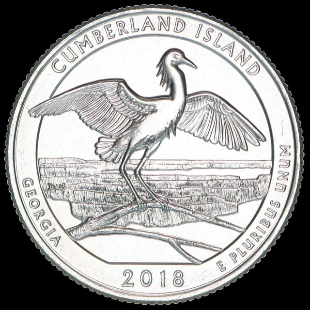 2018 D CUMBERLAND Island National Park Quarter "BU" ATB 2.49