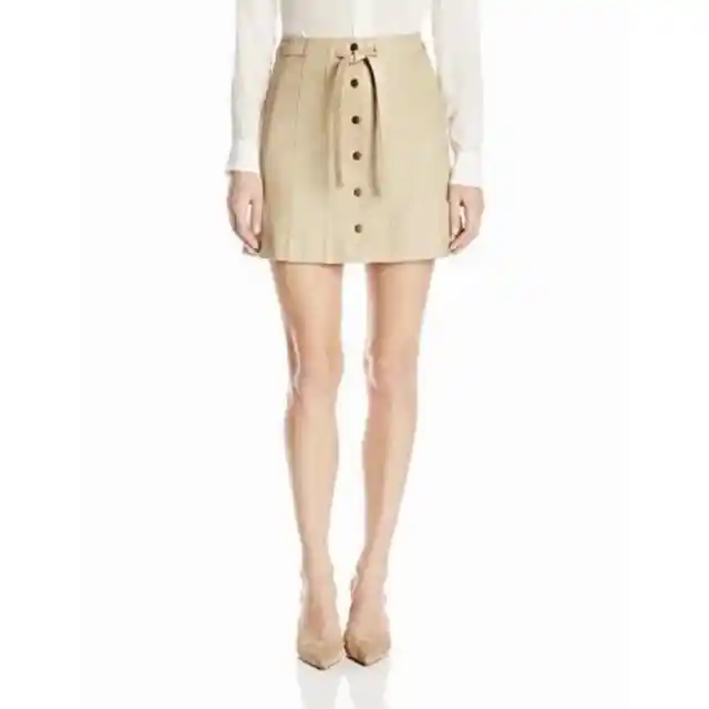 JOA NWT Vegan Leather Belted Mini Skirt Womens Size Medium