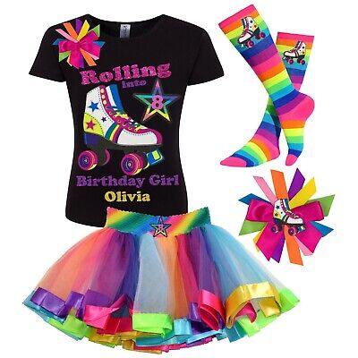Roller Skating Party Outfit Skate T-Shirt Youth Girls Birthday Shirt Personalize