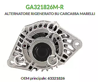 Alternatore Alfa Romeo 147 1.9 Jtd 63321826 Fiat Punto 1.9 Jtd Dan501