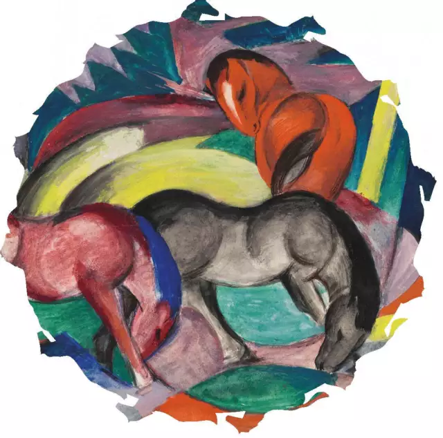 Wooden Jigsaw Puzzles For Adults - Three Horses, 1912 by Franz Marc (327 Pieces)