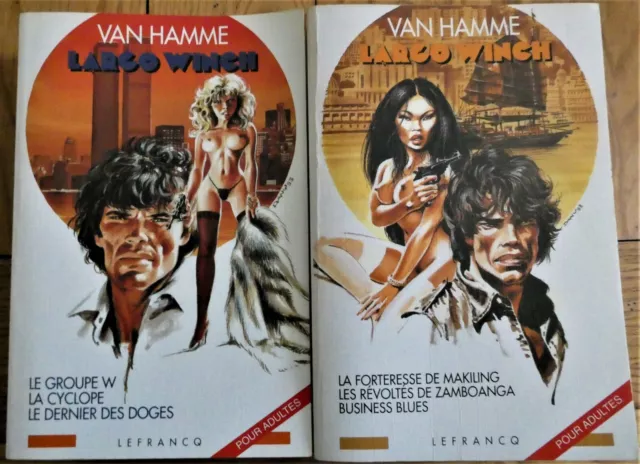 Jean VAN HAMME Largo Winch 2 tomes reliés Ed. Lefrancq Rares