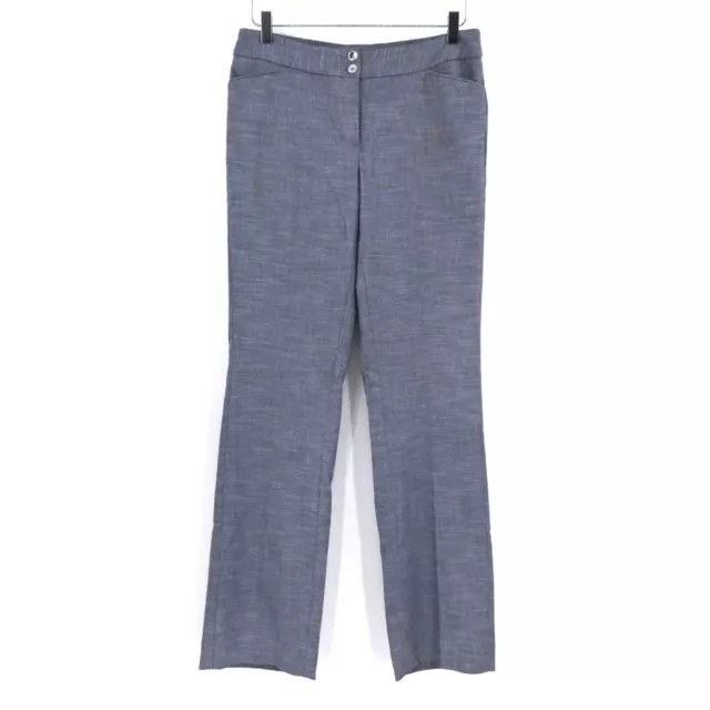 WHITE HOUSE BLACK MARKET Women's Gray Sleek Bootcut Career Pants Size 4 Regular