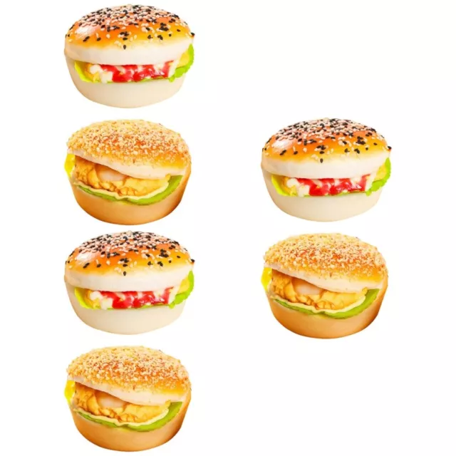 6 pz modelli display pane finto hamburger simulazione pu hamburger