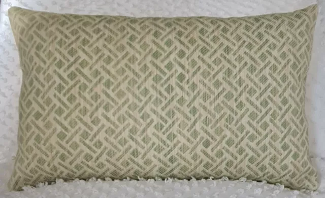 Designer Brunschwig & Fils Green Textured Fabric  Cushion Cover 50x30 NEW