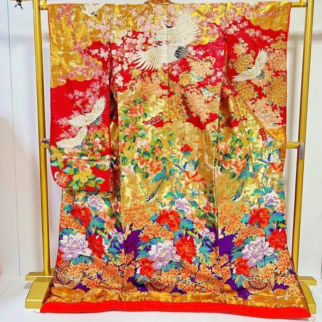 Japanese Kimono Uchikake Wedding Pure Silk  japan 095