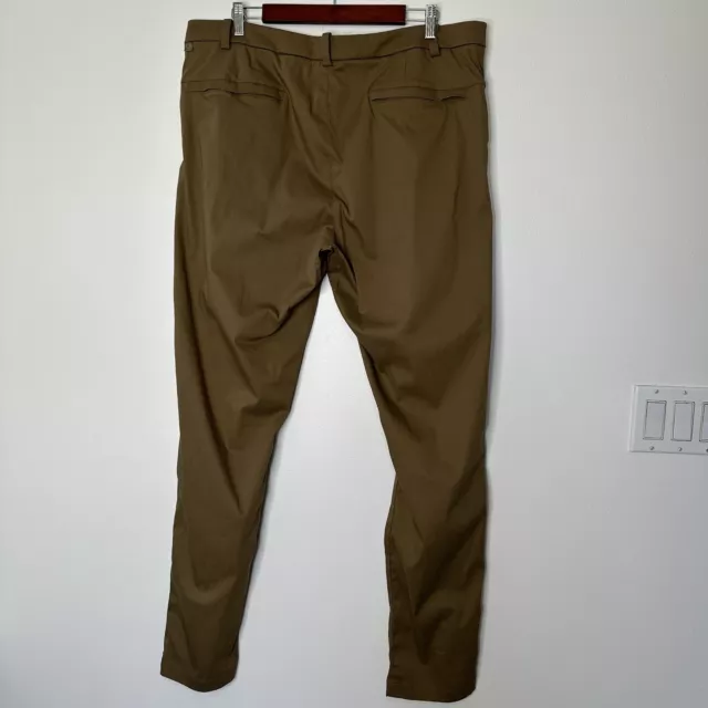 LULULEMON MENS CLASSIC Commission Pants Size 38 Tan Brown Stretch ...