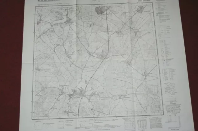 Topographische Karte - TREBBIN - 3745 - Ausgabe 1941 (61x60cm)