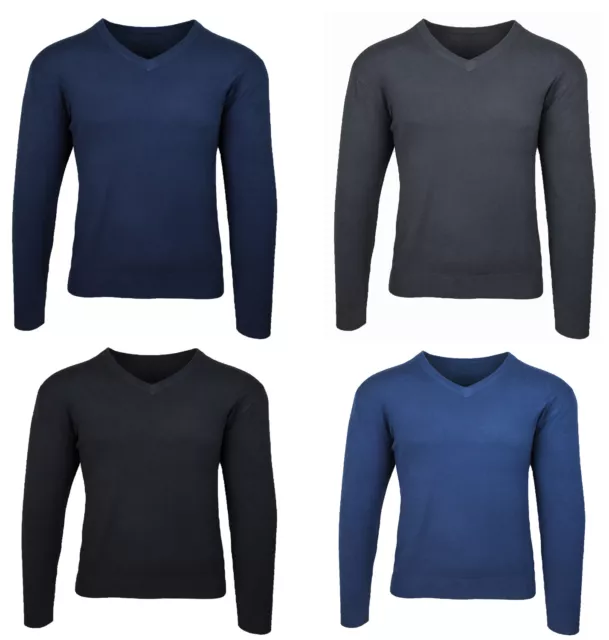 Maglioncino pullover uomo Class invernale slim fit maglione golf con scollo a V