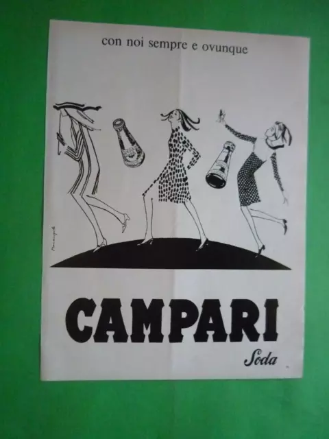 BITTER CAMPARI SODA disegno Marangolo 1967 Pubblicità 1 pagina