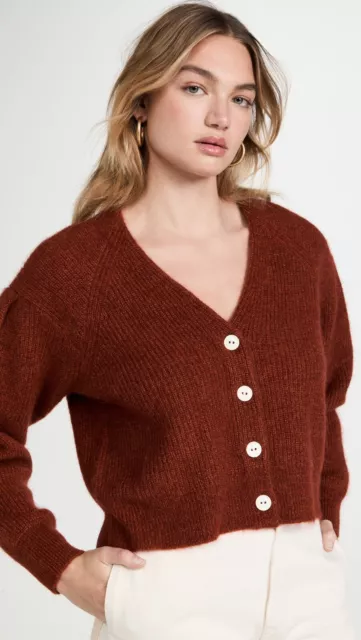 NWT $395 Rag & Bone Women's Liana Cardigan in Rust Size XL