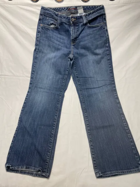 Eddie Bauer Women's Blue Cotton Blend Shaped Fit Boot Cut Denim Jeans Size 10S