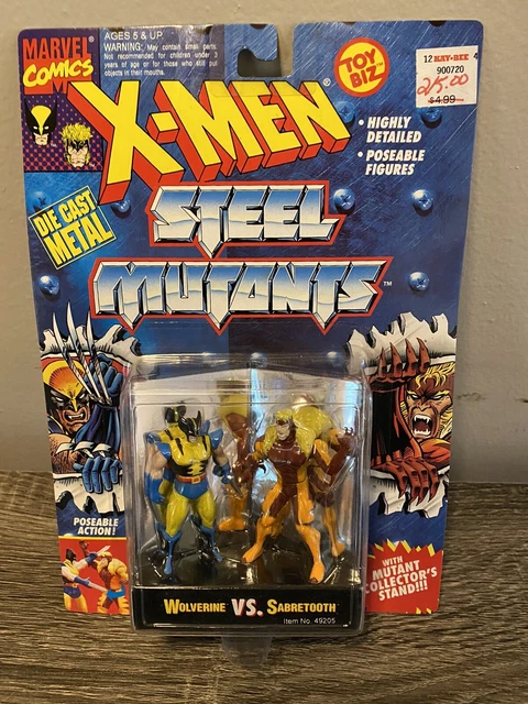 Marvel Comics X-Men Steel Mutants Die Cast WOLVERINE vs. SABRETOOTH 1994 NEW!!