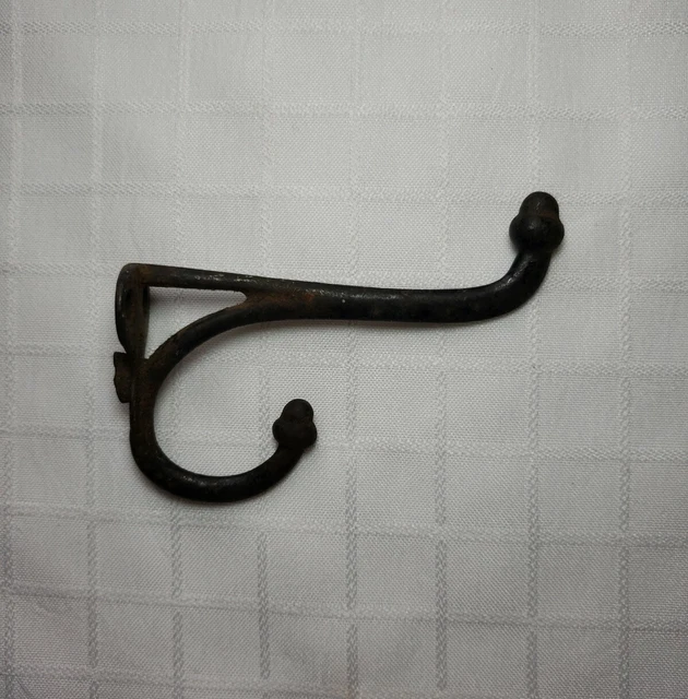 Cast Iron Black School Style Coat Hook Hat Hook Rack Hall Tree Restoration
