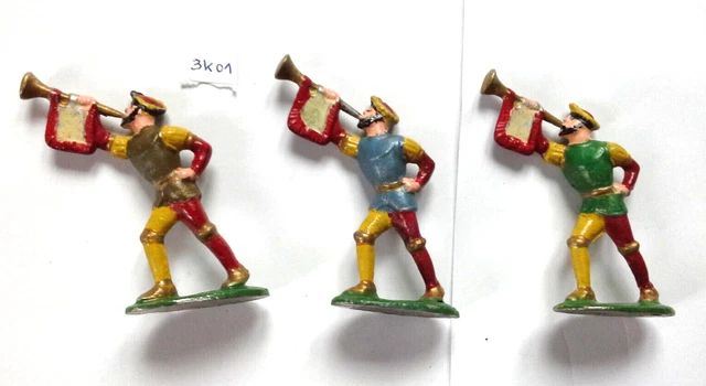 Plats d'étain - Zinnfiguren : 10 lansquenets allemands