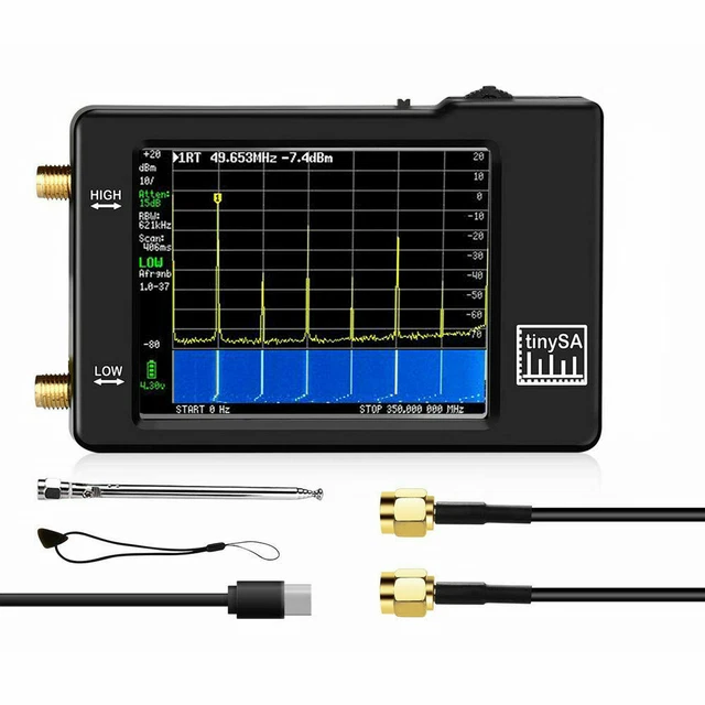 Handheld Tiny Spectrum Analyzer TinySA 2.8 inch LCD Ddisplay w/ Battery V0.3